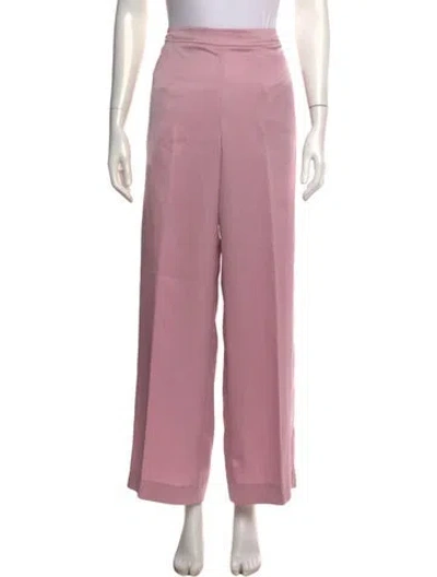 Pre-owned Halston Wide Leg Pants In Pink