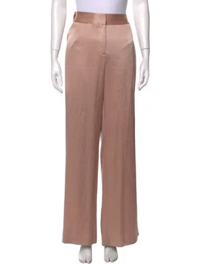Pre-owned Halston Wide Leg Pants In Pink