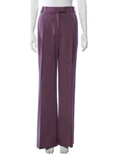 Pre-owned Halston Wide Leg Pants In Purple