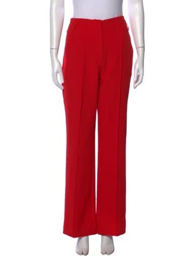 Pre-owned Halston Wide Leg Pants In Red