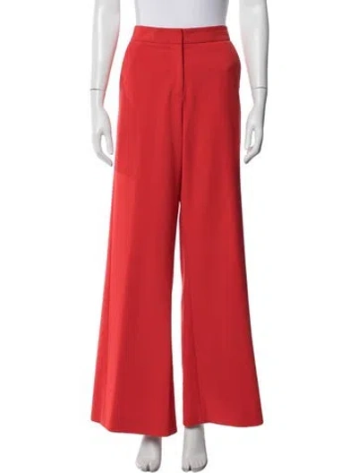 Pre-owned Halston Wide Leg Pants In Red