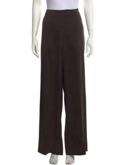Pre-owned Halston Wide Leg Pants W/ Tags In Brown