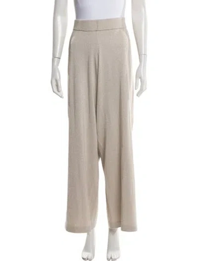 Pre-owned Halston Wide Leg Pants W/ Tags In Neutral