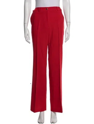 Pre-owned Halston Wide Leg Pants W/ Tags In Red