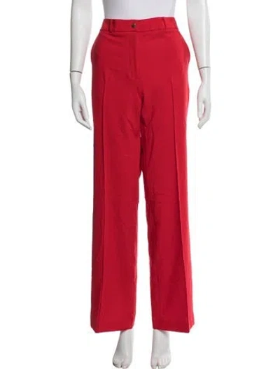 Pre-owned Halston Wide Leg Pants W/ Tags In Red