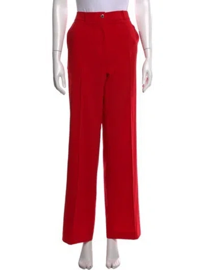 Pre-owned Halston Wide Leg Pants W/ Tags In Red