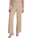 Halston Wide Leg Pull-on Trouser In Brown