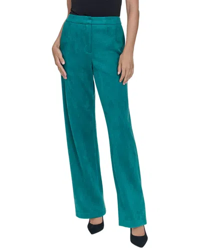 Halston Wide Leg Trouser In Blue