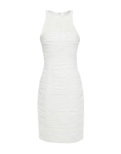 Halston Woman Mini Dress Ivory Size 10 Polyester, Elastane In White