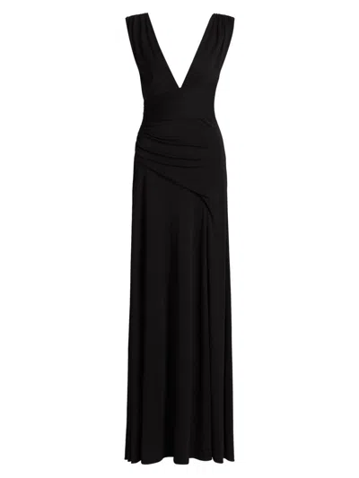 Halston Women's Alessia Matte Jersey Gown In Black