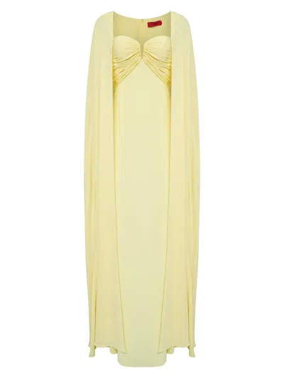 Halston Women's Alma Cape Crepe & Georgette Gown