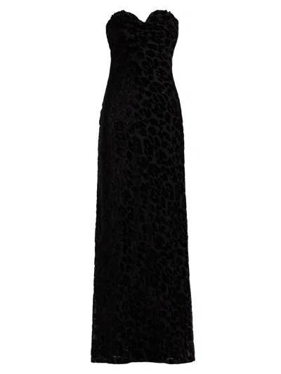 Halston Women's Anastasia Embroidered Gown In Black
