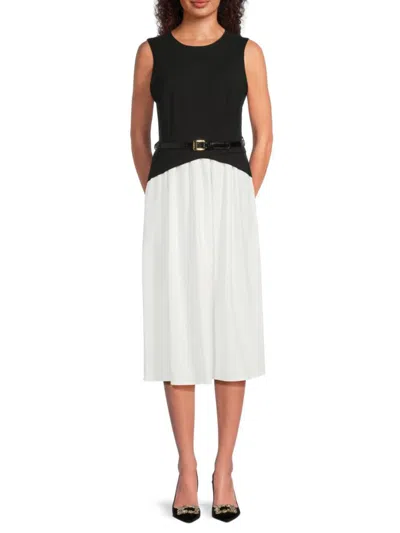 Halston Women's Colorblock Midi Dress