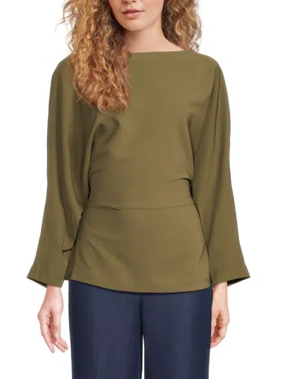 Halston Women's Dolman Sleeve Top In Green