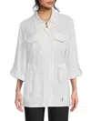 Halston Women's Drawcord Waist Linen Jacket