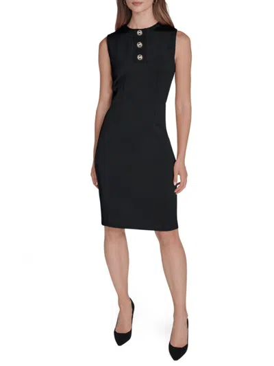 Halston Women's Embellished Sheath Dress In Black