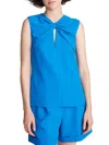 Halston Women's Faren Knot Top In Ocean
