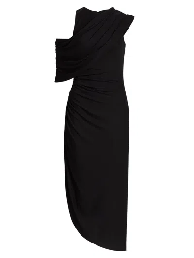Halston Women's Gabrielle Matte Jersey Cocktail Dress In Black