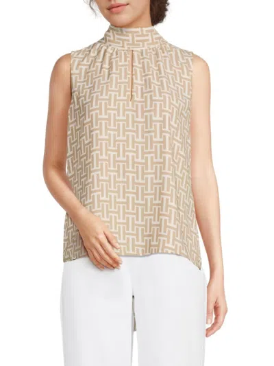 Halston Women's Geometric Print Top
