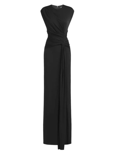 Halston Women's Giovanna Jersey Twisted Gown In Black