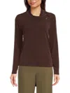 Halston Women's Hardware-detail Matte Jersey Top In Purple
