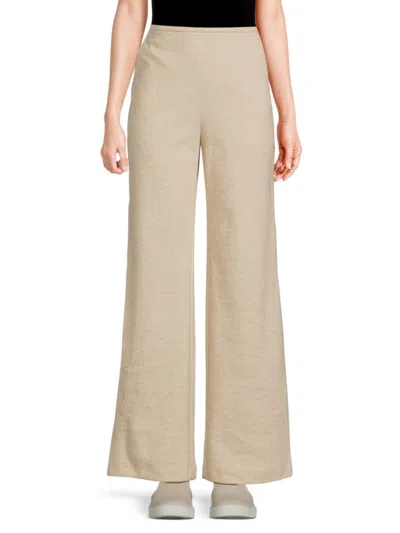 Halston Women's Mid-rise Straight-leg Pull-on Pants In Camel