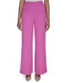 Halston Womens Two Button Blazer High Rise Wide Leg Pull On Pants In Orchid