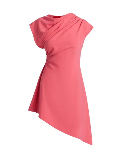 Halston Women's Jolie Crêpe Asymmetric Dress In Pink