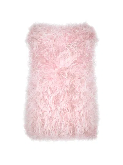 Halston Women's Juniper Faux-feather Strapless Minidress In Gray