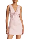 Halston Women's Keeler Knot Front Sheath Minidress In Peony