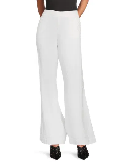 Halston Women's Linen-blend Wide-leg Pants