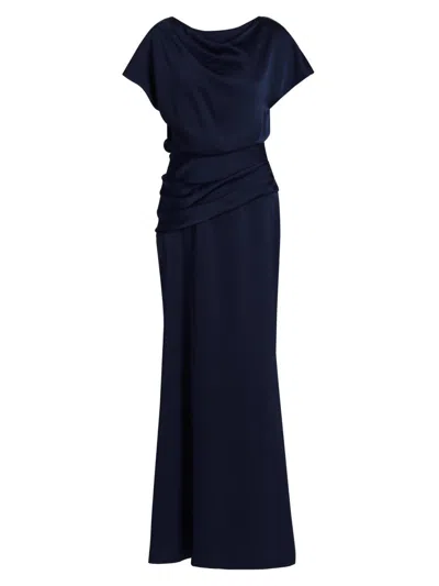 Halston Women's Lissandra Satin Gown In Blue