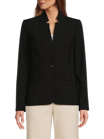 Halston Women's Notch Lapel Blazer In Black