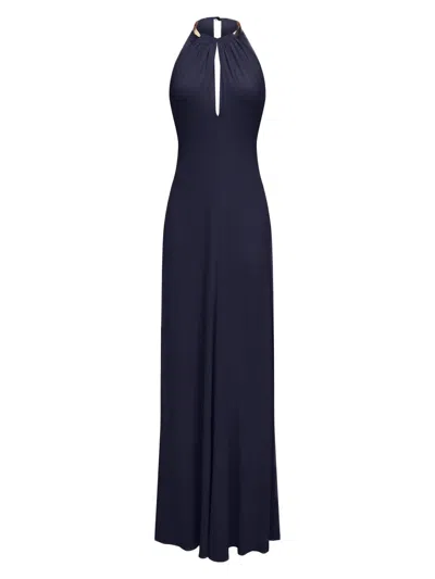 Halston Oriana Gown In Blue