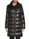 Halston Women's Packable Hooded Puffer Coat In Black