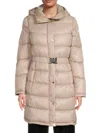 Halston Women's Packable Hooded Puffer Coat In Brown
