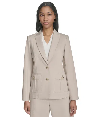 Halston Women's Peak-lapel Two-button Jacket In Stone