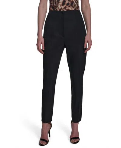 Halston Women's Pintuck High-waisted Ankle Pants
