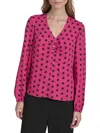Halston Women's Polka-dot Crepe Blouse In Animal Print