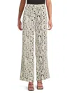 Halston Women's Printed Flat Front Pants In Multi