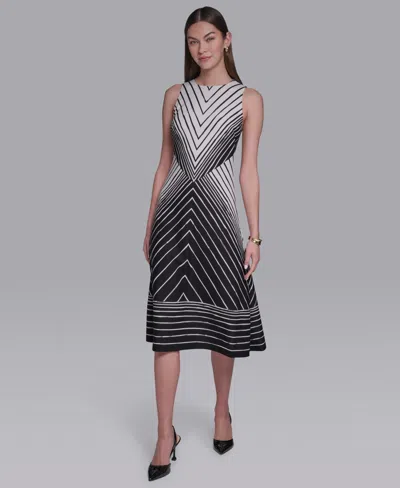 Halston Women's Printed Sleeveless Midi Dress In Green