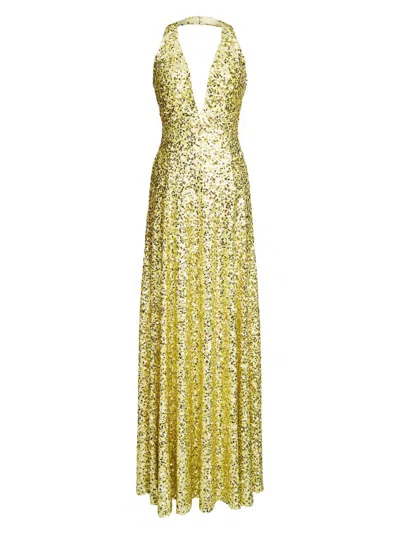 Halston Women's Renata Sequin Halterneck Gown