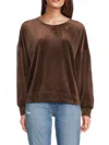 Halston Women's Ribbed Sweatshirt In Brown