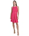 HALSTON WOMEN'S RING-TRIM SHIFT DRESS
