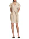 Halston Women's Sateen Belted Minidress