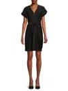 Halston Women's Sateen Belted Minidress
