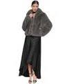 Halston Short Jacket In Gray