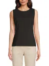 Halston Women's Sleeveless Cotton-blend Top In Black