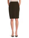Halston Women's Slim Fit Shimmer Pencil Skirt In Black Gold