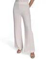 Halston Women's Soft Suiting Wide-leg Pull-on Pants In White